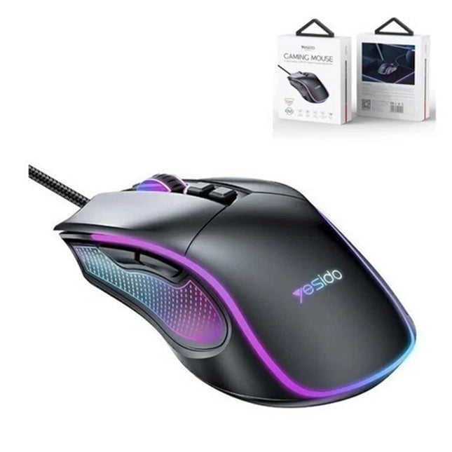 RGB Wired Gaming Mouse 7200 DPI 6 Programmable Buttons Optical PC Laptop