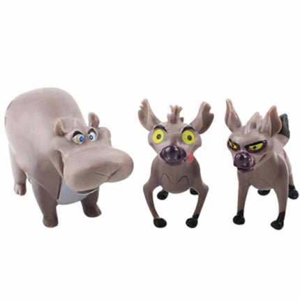 12Pcs African Animal PVC Figures Cake Topper Lion Meerkat Warthog