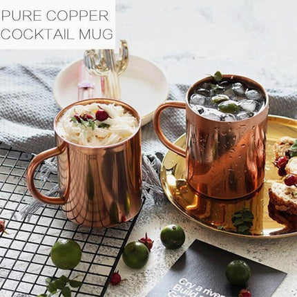 450ML Pure Copper Moscow Mule Mug for Camping, Coffee, Beer, Cocktail