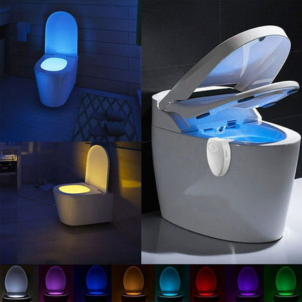 16 Color LED Toilet Night Light USB Rechargeable Waterproof Motion Sensor