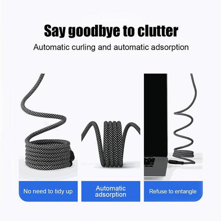 Magnetic 1M USB-C Cable 140W Super Fast Charging for iPhone Samsung