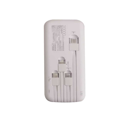 Slim Portable Power Bank 3C Certified 10000mAh 20000mAh Built in Cable Charger