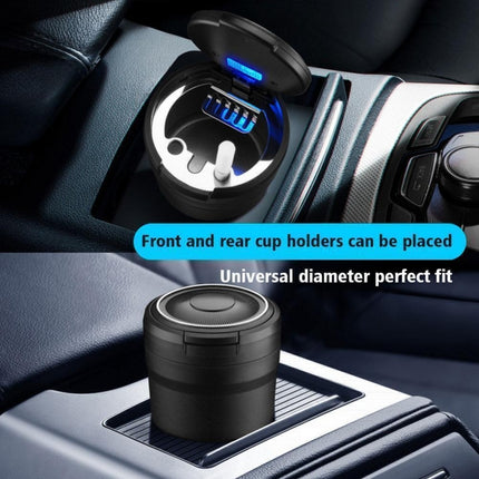 Auto Car Ashtray LED Lid Cigarette Cup Ash Holder Self Extinguishing