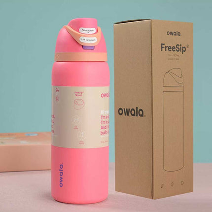 1X Random Owala FreeSip Water Bottle Stainless Steel Insulated Portable Sports