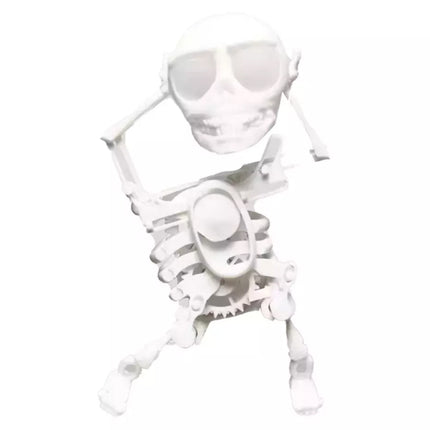 3D Dancing Skeleton Toy, Clockwork Spring Self-Moving Swinging Bobblehead