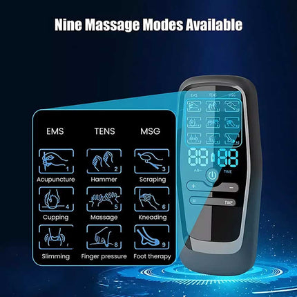 Electric Muscle Stimulator TENS Machine Back Pain Therapy Pulse Massager