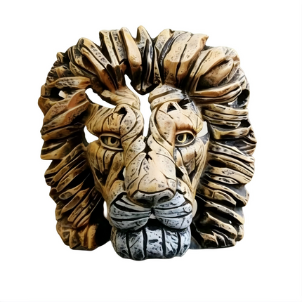 Resin Lion Head Sculpture, Contemporary Home Decor Table Display Gift