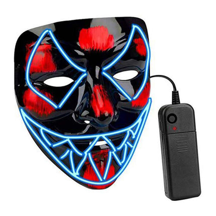 Halloween LED Purge Mask Glow in Dark Light Up Costume Scary Rave Cosplay
