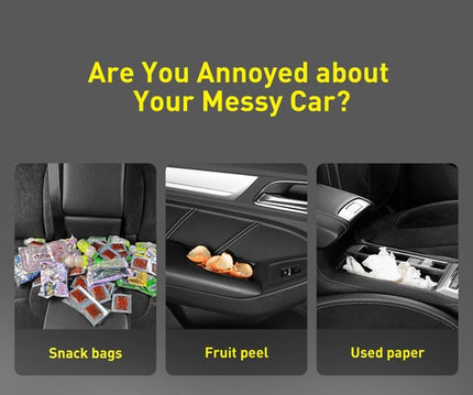 Baseus Car Dustbin Backseat Storage Organizer Trash Bag 40 Garbage Bags
