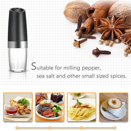 Electric Pepper Mill & Salt Grinder, Gravity Automatic Battery LED