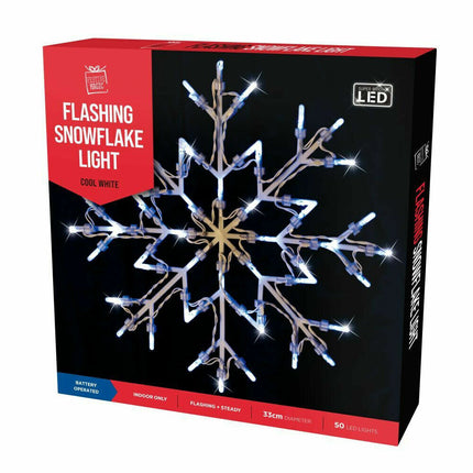 Multicoloured 35cm 50 LED Light Up Christmas Window Star USB Powered