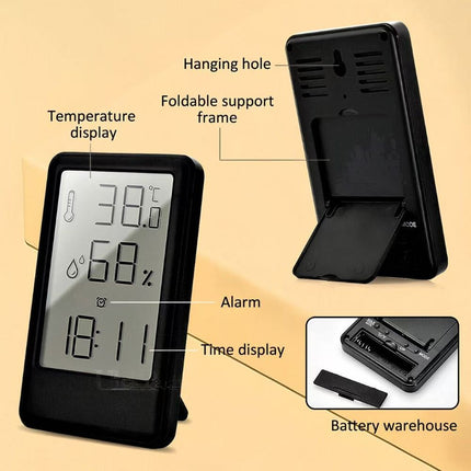 Multi-Function Digital Alarm Clock with Indoor Thermometer Hygrometer