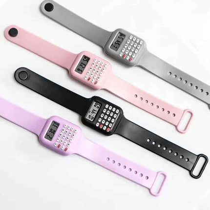 2026 New Kids Rubber Strap Calculator Watch for Girls Students School