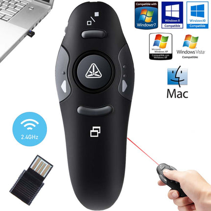 Wireless USB Laser Pointer Remote Control for PowerPoint Presentations