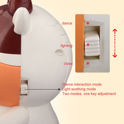 Fun Electric Cow Shape Dancing Robot Toy Battery Powered Xmas Gift