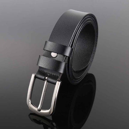 Men's Genuine Full Grain Leather Casual Belt 125cm Top Quality
