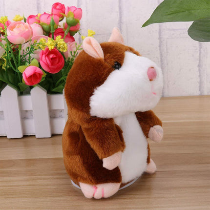 16cm Talking Hamster Plush Toy, Repeats What You Say, Mimicry Pet Toy