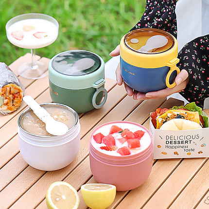 Stainless Steel 600ml Lunch Box Thermos Food Flask Insulated Soup Jar