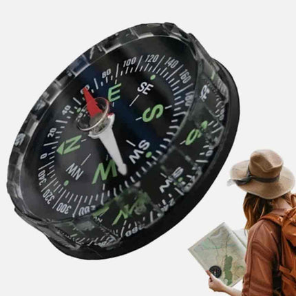 2-Pack Outdoor Survival Compass, Hiking Camping Navigation Pocket Tool
