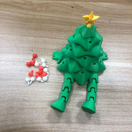 3D Printed Christmas Tree Desktop Decoration Movable Joints Tabletop