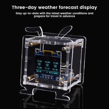DIY Electronic OLED Mini Clock Kit with Shell Soldering Project