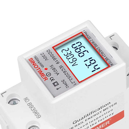 LCD Digital Power Meter KWH Electric Meter 220V 230V 50 60Hz Indoor