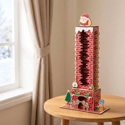 24 Day Xmas Santa Chimney Countdown Calendar Puzzle Toy NEW