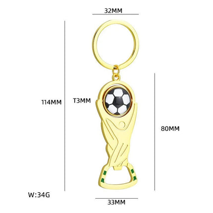 2PCS 2026 World Cup Keychain Football Pendant Bottle Opener Fans