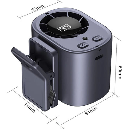 360° Rotating Car Clip-On Air Conditioner Fan with LED Display Cold Air