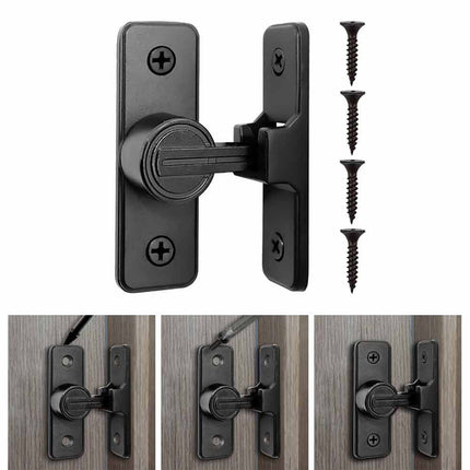 Heavy Duty 90° Barn Door Lock, Sliding Gate Latch for Barn