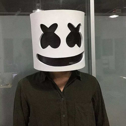 Marshmello DJ Mask Helmet Cosplay, Music Party Costume Bar Mask