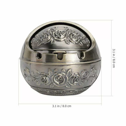 8CM Ashtray with Decorative Lid Holder for Smoking Cigarettes