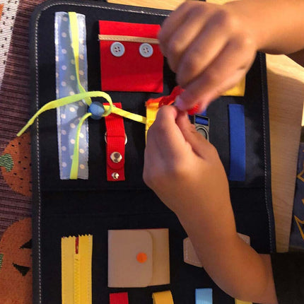 Toddler Montessori Busy Board – Educational Sensory Fine Motor Toy