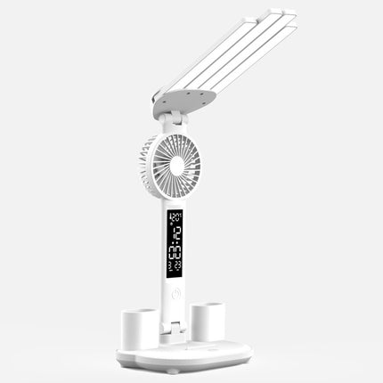 4-in-1 LED Desk Lamp with Fan, Dimmable Reading Light & Night Lamp