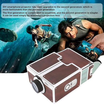 Portable DIY Mobile Phone Projector Amplifier for Home Cinema