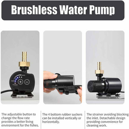 DC 12V Submersible Brushless Water Pump Aquarium Fountain Fish Pond 500L/H