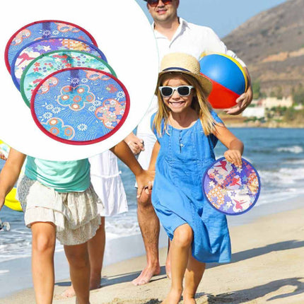 20pcs Art Nylon Hand Fans Round Folding Flying Disk Outdoor