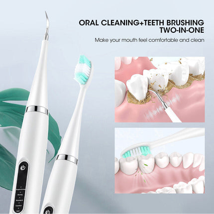 6in1 Ultrasonic Electric Toothbrush Teeth Stains Plaque Remover Cleaner