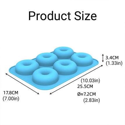 3PCS Silicone Donut Muffin Chocolate Cake Cookie Doughnut Baking Mould Tray