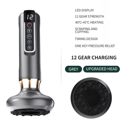 12-Level Electric Cupping Massager, Vacuum Suction Anti-Cellulite Tool