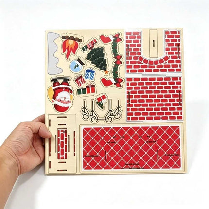 24 Day Xmas Santa Chimney Countdown Calendar Puzzle Toy NEW