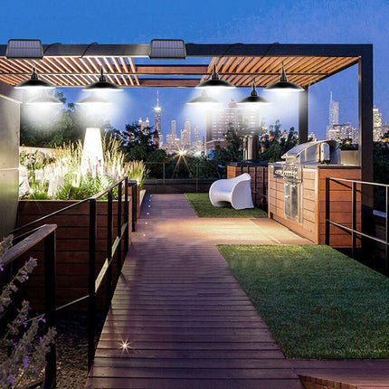 Solar Powered Hanging Pendant Light Outdoor Garden Yard Tent with Remote Control