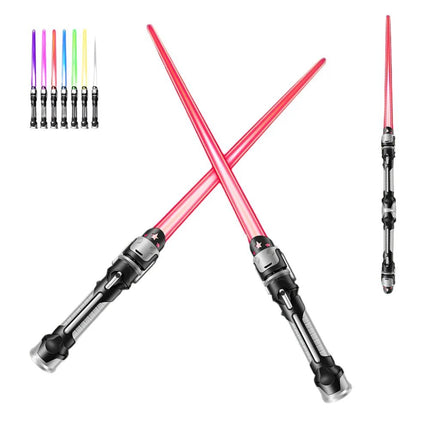 2 Pack LED Lightsaber Swords Colorful Flashing Light with Sound Toy