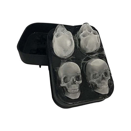 3D Skull Silicone Ice Jelly Cube Mold, Chocolate Tray Maker for Bar Party