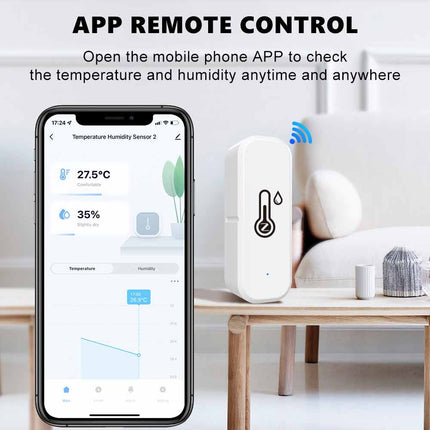 Smart Temperature Humidity Sensor Tuya WiFi Zigbee Thermometer Hygrometer