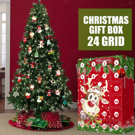 Christmas Advent Calendar with 24 Hanging Toys Countdown Set
