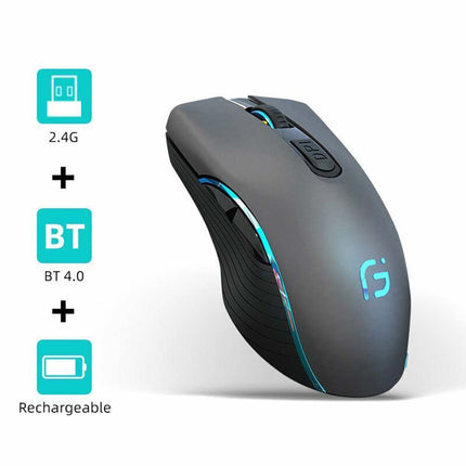 2.4G Bluetooth Wireless Mouse Single Dual Model Rechargeable Silent