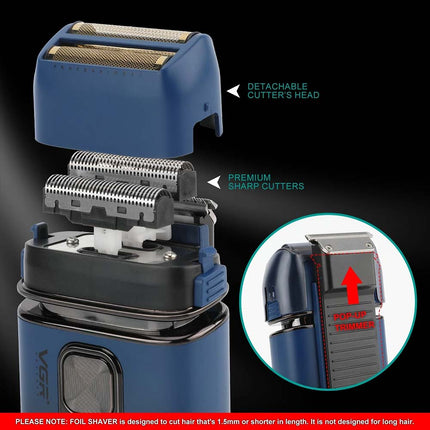 Electric Foil Shaver for Men, Cordless Waterproof Shaving Machine Skin Fade