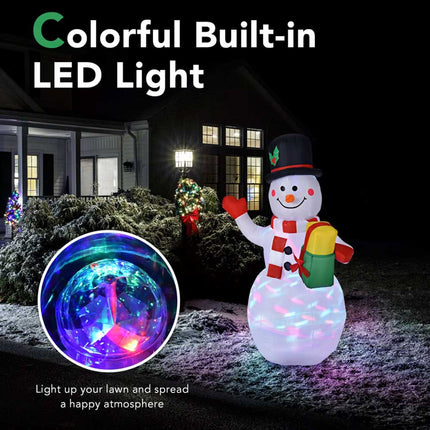 5ft Christmas Inflatable Snowman Decoration LED Light Up Outdoor Yard