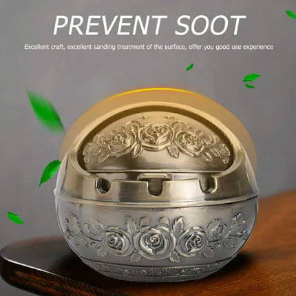 8CM Ashtray with Decorative Lid Holder for Smoking Cigarettes